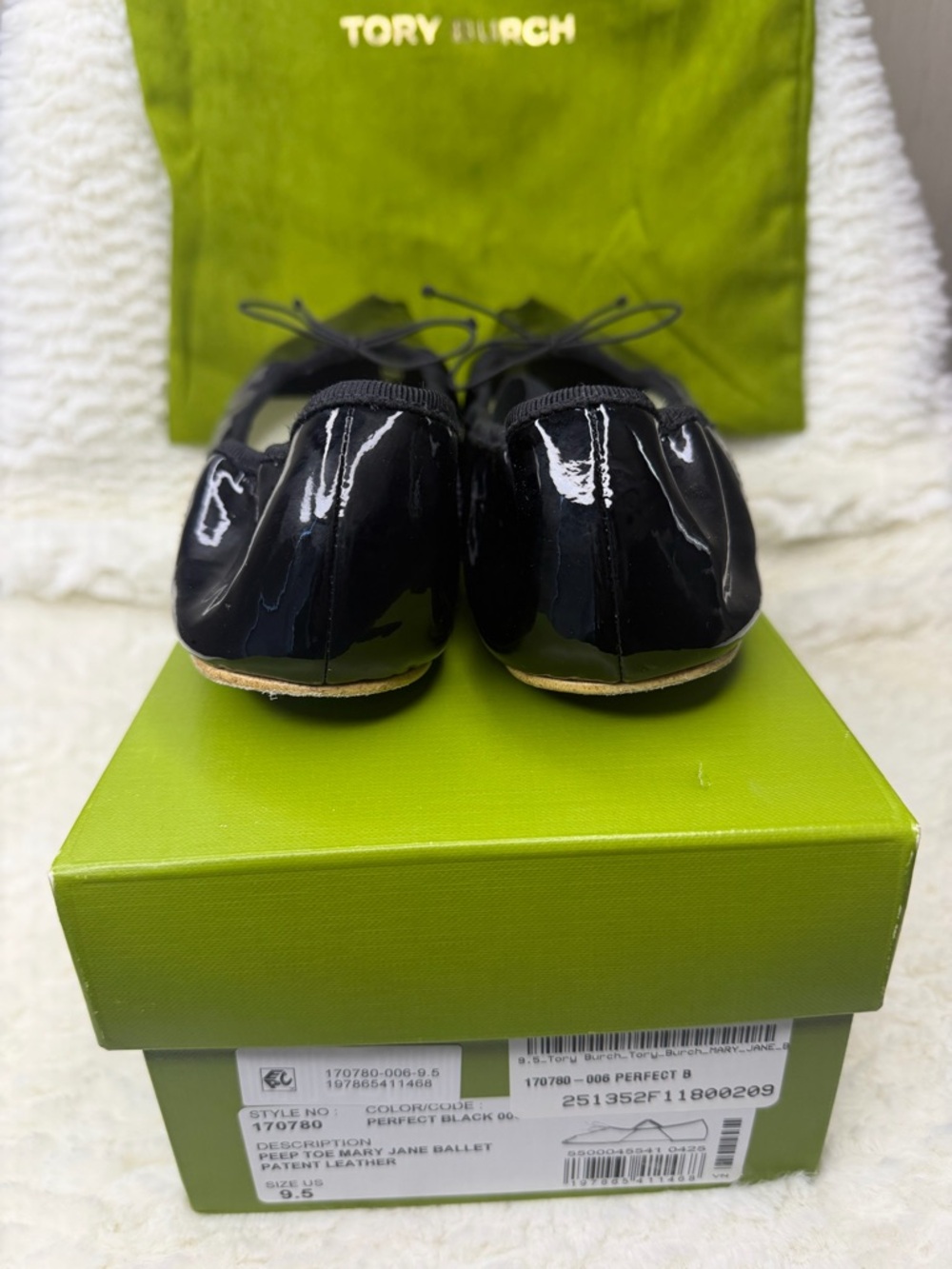 Tory Burch Peep-Toe Mary Jane Ballet - Picture 7 of 10